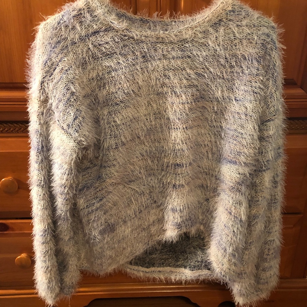 Candies multi-color fuzzy sweater